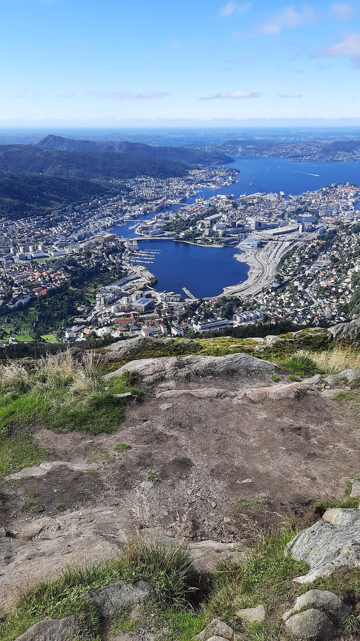 Blick vom Ulriken auf Bergen